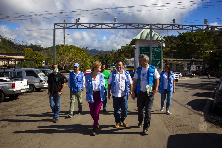 Visita a punto fronterizo Agua Caliente, Ocotepeque