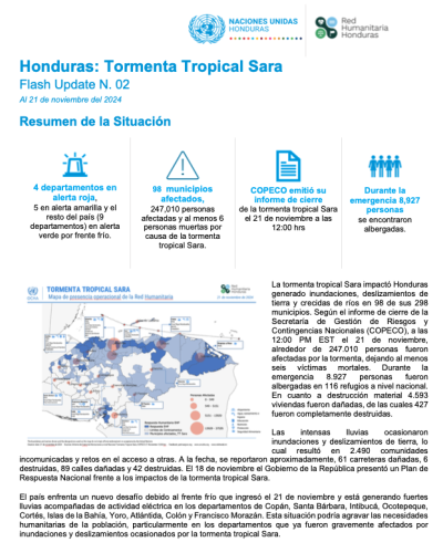 Portada de informe de respuesta