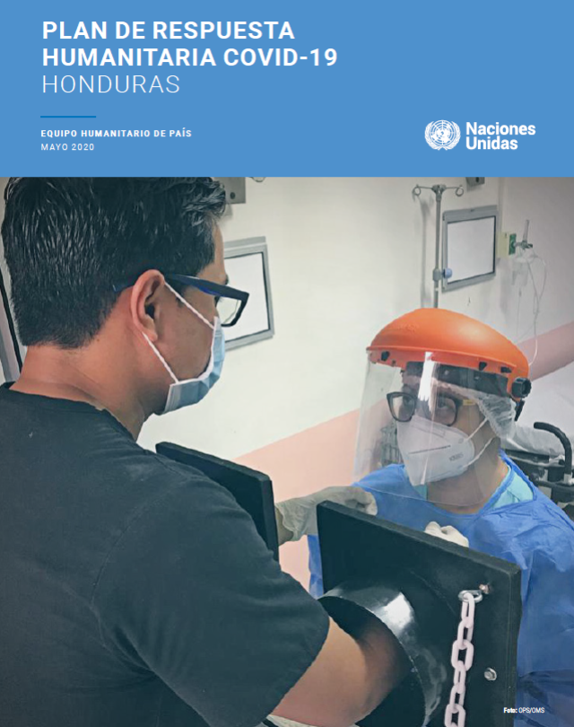 Portada del Plan de Respuesta Humanitaria COVID-19 Honduras